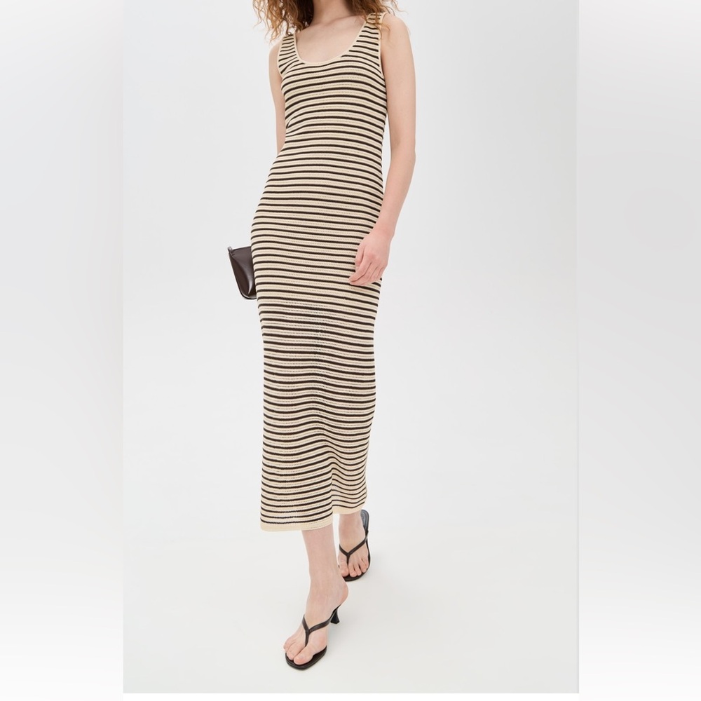 Rag & Bone Zoey Striped Open Back Knit Maxi Dress - XS